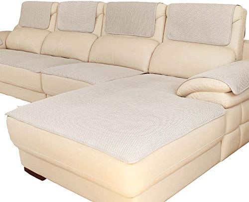 Sofabezug Für ledercouch, Multi-Size Rechteckige Möbel Protector Slipcover Für Haustiere, Kinder, Hunde - Sofa und Sessel-Beige 60x150cm(24x59inch)