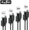 JAMEGA – Micro USB Kabel 4er Pack (0,5m 1m 2m 3m) | USB Ladekabel Datenkabel für Micro USB Geräte kompatibel mit Samsung, HTC, Huawei, Sony, Nokia, Nexus, Kindle, PS4 XBOX Controller uvm. – Schwarz
