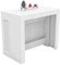 VE.CA - Karen Table Console à rallonge - avec Porte à rallonge en Bois - Dimensions : 90x51,5x77 à 300 cm - Couleur : Frêne Blanc - Cuisine, Maison, Design - Made in Italy