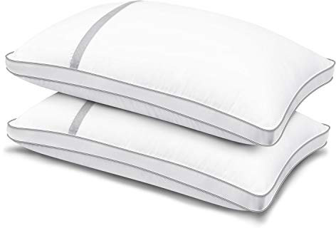 BedStory 2 Pack Hotel Quality Pillows, Down Alternative, Supportive Filled Pillows for Neck/Back/Side Sleepers, Standard Size 42x70cm