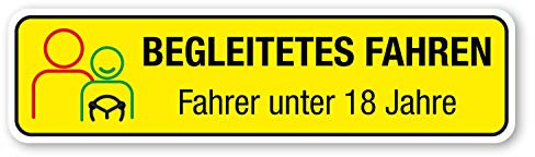 Magnetschild Begleitetes Fahren | BF-17 | 30 x 8 cm