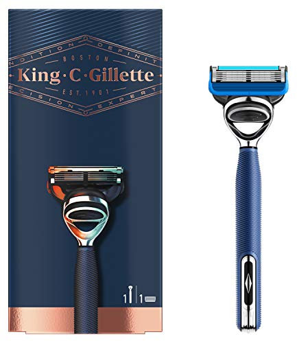 King C. Gillette Shave & Edging Rasierer, Rasierer - 1 Klinge, in marineblau, 46 g