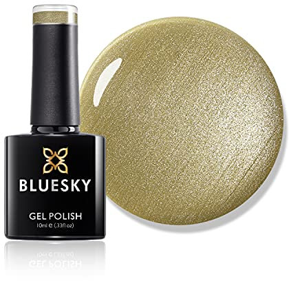 BLUESKY Gel Nail Polish, Summer 2021 Collection, Friday Feeling Ss2121, 10 ml, Bronze, Brown, Gold, Pearl, Shimmer, Metallic (Requires Curing Under UV/LED Lamp)