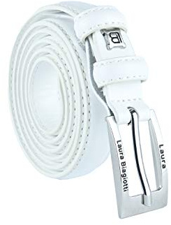 Biagiotti Damen Gürtel Schmal aus Echtem Leder, Kürzbar mit Geschenkbox