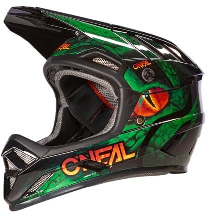 O'NEAL | Mountainbike-Helm | MTB Downhill | Robustes ABS, Ventilationsöffnungen für Luftstrom & Kühlung, ABS Außenschale | Backflip Helmet Viper V.23 | Erwachsene | Schwarz Grün | M