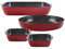 STONELINE Set de 4 Moules à Four en Verre Borosilicaté, Revêtement Antiadhésif avec de vraies particules de pierre, Moule à Pâtisserie, Moule à Gateau