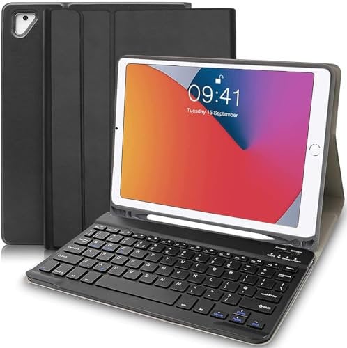 tititinita for iPad 6th Generation Case with Keyboard, Keyboard Case for iPad 6th Gen 2018/ 5th Gen 2017/ Pro 9.7/Air 2/ Air 1 - Protective Cover with Detachable Keyboard for ipad 9.7 inch, Black