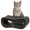 CanadianCat Company | Kratzbrett Orbit SMALL | Black Edition | Kratzmöbel für Katzen in schwarz | Kratzpappe + Katzenminze | ca. 45 x 18 x 23 cm