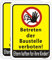 Betreten der Baustelle verboten Schild Eltern haften für ihre Kinder Schilder Alu 30x20cm Warnhinweis Baustellenzaun Zutrittsverbot Hinweisschild Privatgrundstück Baustellenkennzeichnung 2 Stück