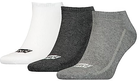 Levi's Unisex Sneaker Socks, Grey, 43/46
