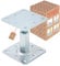 TRIBECCO Support de poteau 80 x 80 cm pour poteaux en bois carrés, support réglable en hauteur de 8 à 15 cm, en acier galvanisé à chaud de 4 mm, à cheviller, pour socles, escaliers, scènes, terrasses,
