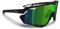 BERTONI Radfahren MTB Lauf Sportbrille für Männer Frauen in TR90 Antibeschlag Weitwinkelobjektiv mod. ALPHA (Matt Schwarz/Glänzendes Schwarz – Grüne Spiegellinse)