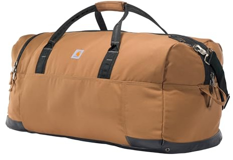 Carhartt Classic Duffels, Heavy-Duty Bag for Jobsite, Gym, & Travel, 35L, Carhartt Brown