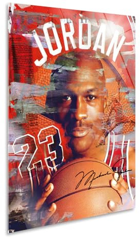Giallobus - Gemälde - 16 - Tribute Michael Jordan - Acrylglas - 50x70 - Bereit zum Aufhängen - Moderne Gemälde für zu Hause