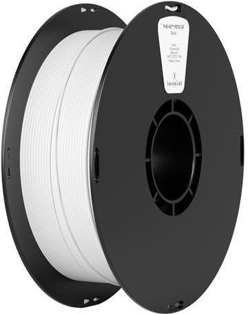 kexcelled Glasfaser PETG GF Filament 1,75 mm +/- 0,03 mm, Hohe Festigkeit und Steifigkeit, Gefrostete Textur, 3D Druck Material, Haltbarkeit, für FDM-3D-Druckern, 1 kg Spule, Weiß