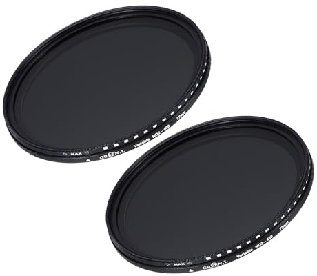 QUARKZMAN 2 Stück ND2-400 Objektivfilter Variabler Neutraldichtefilter 77mm | Kreisförmiger ND-Filter Graufilter, für Kamerafotografie Objektiv