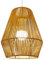 Jorzer Lampenschirm für Pendelleuchte 25 x 30 cm Korb-Lampenschirme für Deckenleuchten Retro handgewebt Rattan-Imitat Kunst kreativer Kronleuchter-Lampenschirm für Restaurants (ohne Lampe)