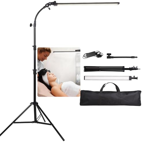 GSKAIWEN LED-Beleuchtungsset für Fotostudio, mit Halterung und Tasche für Schönheit, Augenbrauen, Tattoo, Make-up, Zahnheilkunde, Wimpern, Porträt, Produktfotografie