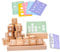 ifundom 1 Satz Spielzeug mit digitalen Bausteinen Blockbuchstaben-Alphabet Kinder tylonal Mint-Lernblöcke Kinder holzspielzeug Alphabet Lernen Holzbausteine Vorschulspielzeug hölzern Khaki