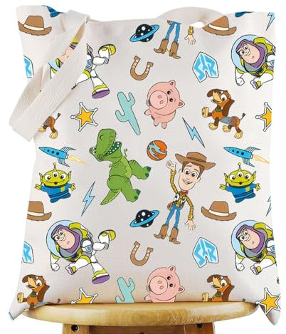WZMPA Buzz Lightyear & Woody Unisex-Erwachsene & Kinder Tasche, M, Woody & Buzz Tg, 37 x 32 cm