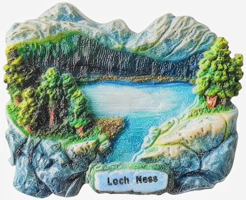 3D-Kühlschrankmagnet, Motiv: Loch Ness Schottland, Großbritannien, Touristen-Souvenir, Kühlschrank-Dekoration, Magnet