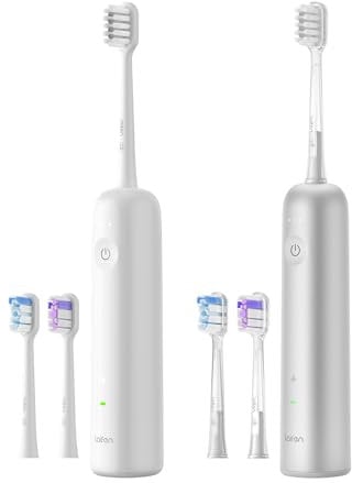 Laifen Wave Electric Toothbrus (ABS White) with Laifen Wave Electric Toothbrus (Aluminium)