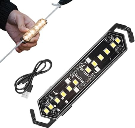 Zunetsutock Corde Lumineuse LED pour Tente - Corde Étanche de Camping, Haute Visibilité | Idéale pour Camping, Randonnée, Éclairage de Sécurité, Accessoire Pratique, Facile Application