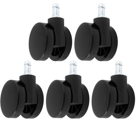LT Easiyl 5PCS Soft Edge Casters Twin Wheel Non-Hooded Caster Compatible with Herman Miller Chair Compatible with Verus Compatible with Lino Compatible with Cosm