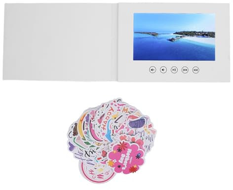 Topiky Video Grußkarte, Elektronische Grußkarte mit LCD Bildschirm, Memories Video Book, Videobroschüre Erstellen Sie Ihr Eigenes für Digitale Grußkarte mit Ihren Erinnerungen (5 Zoll)