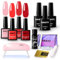 SHATY® BIAB Starter Pack - The Red Carpet - Builder In A Bottle - BIAB Nail Polish - BIAB Set - Nail Cleanser, 36W Lamp, Instruction Video (ENG) & Manual (EN & ENG)