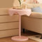 RUYICZB Table De Chevet Moderne, Petites Tables D'appoint Rondes Créatives, Petites Tables D'appoint Rondes en Métal, Table D'appoint À Pétales pour Chambre, Canapé, Fauteuil, Patio, Salon,Rose