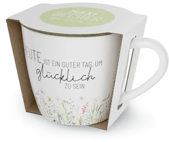 la Vida Maxi Becher für dich, Kaffeetasse, Teetasse, Tasse, 400ml, Heute ist ein guter Tag, um glücklich zu sein