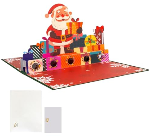 Jukeoiu Weihnachtskarten | 3D-Karten | Geldhalter für Winterurlaub Lehrer Erwachsene Kollegen Geburtstag