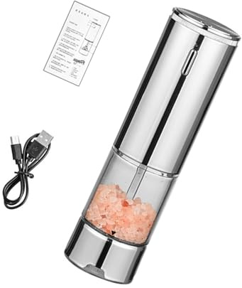 Macinapepe elettrico a pulsante singolo Motore silenzioso Efficiente ABS Smerigliatrice sale per il miglioramento del sapore professionale Macina spezie elettrico