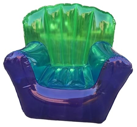 Transparenter aufblasbarer PVC-Sofa-Stuhl, strapazierfähig, ergonomisches Design, Luftcouch für Entspannung, Outdoor, Garten, Pool, Seitennutzung, aufblasbares Sofa im Freien