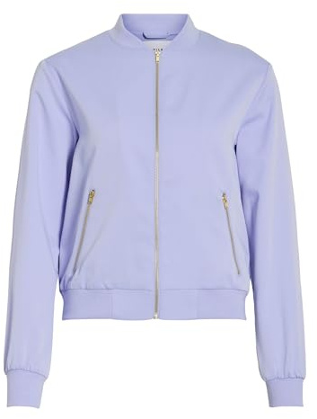 Vila Female Female Damen Bomberjacke mit Reißverschluss, leichte Übergangsjacke VIBUBBLE Reißverschluss VIBUBBLE Reißverschluss
