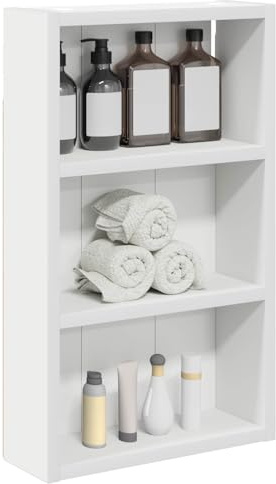 vidaXL Badezimmer-Wandschrank Weiß 30 x 10 x 50 cm Holzwerkstoff