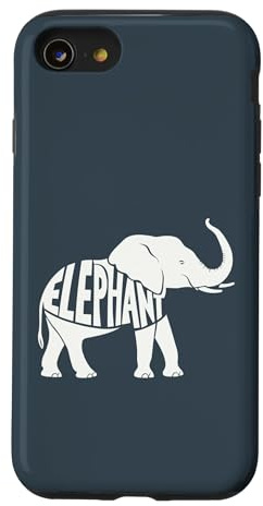 Elephant Stuff | Stylish Typography Elephant Case for iPhone SE (2020) / 7/8