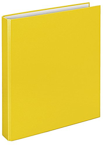VELOFLEX 1141010 - Ringbuch Basic, DIN A4, 1 Stück, gelb, Füllhöhe 25 mm, Ringordner mit 2 Ring-Mechanik, Ordner schmal