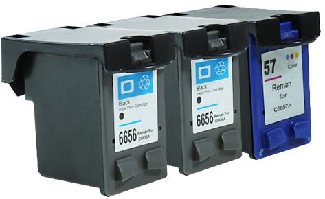 3 Druckerpatronen Tinte für HP DeskJet 5650 OfficeJet 4105 PhotoSmart 7150 ersetzen HP56 und HP57