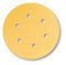 Mirka Gold Universal-Schleifpapier Ø 150mm / selbstklebend / 6-Loch/Korn P180, 100 Stk/Zum Schleifen von Gips, Spachtel, Spanplatten, Holz, Lack