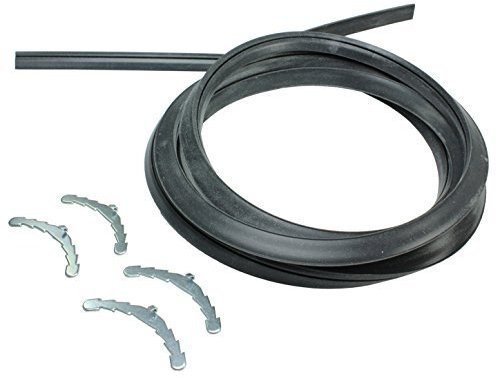 Spares2go 4-seitige Gummi Türdichtung für AEG/Baumatic Ofen/Herd (196cm & Abgerundete Ecken Clips)