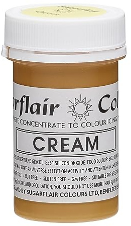 Sugarflair Tartranil Cream Food Colouring Paste, Highly Concentrated Food Colouring for Buttercream, Sugar Paste, Royal Icing, Cake Mixes and More! Vibrant Colour Food Dye - 25g