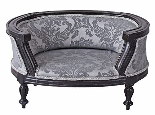 Königliches Hundebett „Marie Antoinette“ im Barockstil – Prachtvolles Sofa aus Holz für Mops, Bully und kleine Rassen cat700c36 Palazzo Exklusiv
