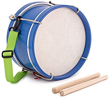 Mini-Marschtrommel von Gear4music, Blau | Farbenfrohe Trommel mit Enthaltenem Riemen, Ideal für Kleinkinder und Klassenzimmer, Kompakte Größe 8,5 x 5,5 Zoll