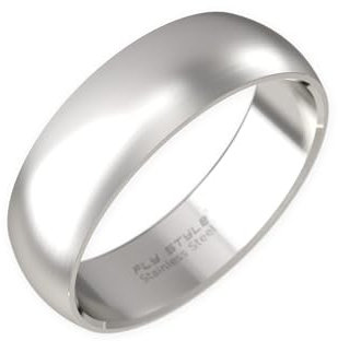 Fly Style Breiter Edelstahl Bandring - Herren Damen Daumenring - Hochwertiger Verlobungs- und Ehering, Ring Grösse:19.1 mm, Oberfläche:8mm Matt