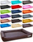 dogsfavorite, Hundebett Starter aus Kunstleder, Hundekissen, Pflegeleicht, 110 x 80 cm, braun