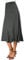 Damen Elegante Elastische Taille Wildleder Lange Midi Röck Casual A-Linie Ausgestellter Swing Rocken(XL, Dunkelgrau)