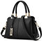 NICOLE & DORIS Damen Handtaschen Elegante Damen Tasche Designe Frauen Umhängetasche PU Weiche Ledertasche Tote Bag Mit Anhänger Schwarz