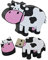 128GB Vache Forme clé USB USB 2.0 Le Stockage de données Stylo avec Cordon Pouce mémoires Flash clé USB (White)
